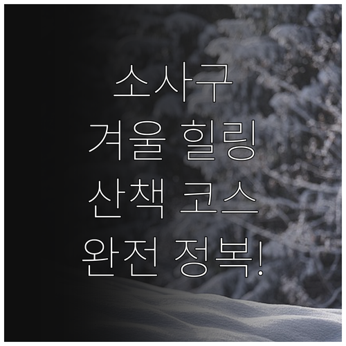 소사구 겨울 힐링 산책 코스 및 문화..
