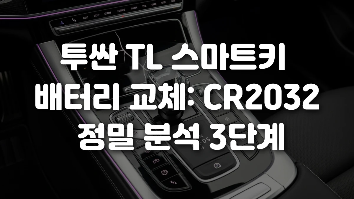 투싼 TL 스마트키 배터리 교체 CR2032 정밀 분석 3단계