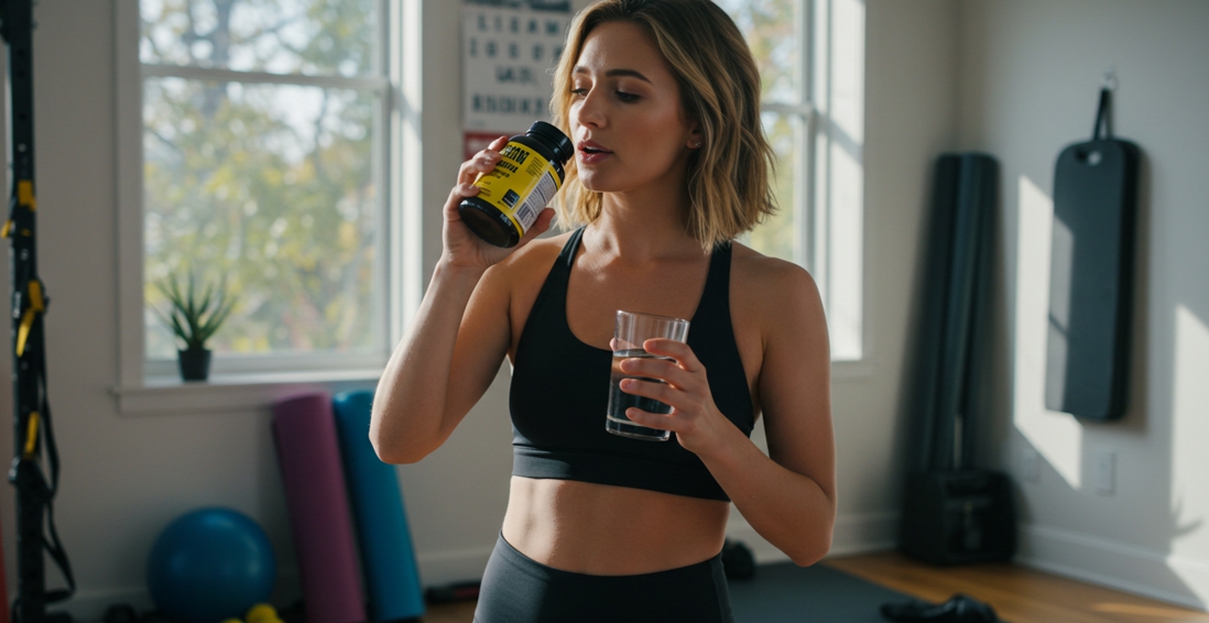 영양제를 먹는 여자-사진