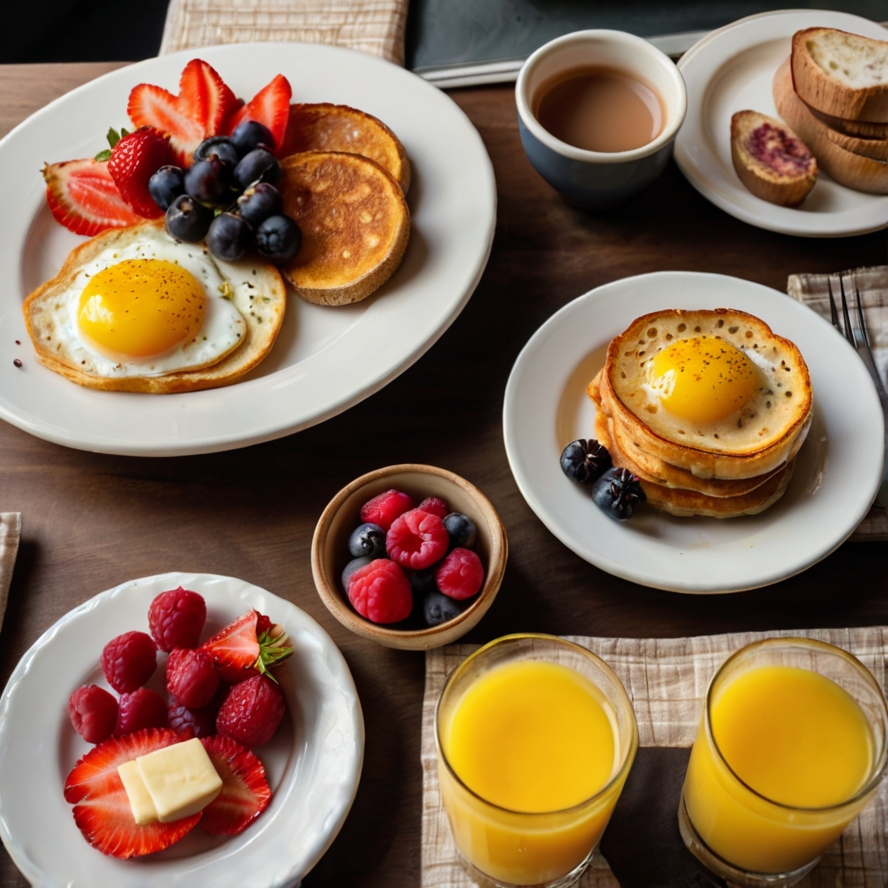 여름 호텔 조식 이미지