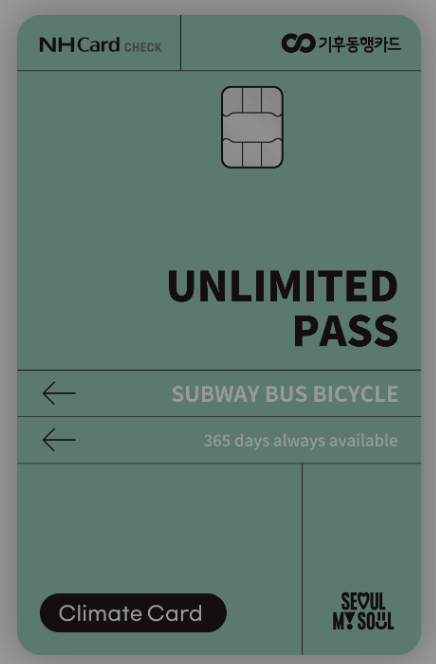 기후동행카드 요금 및 권종별 가격 정리
