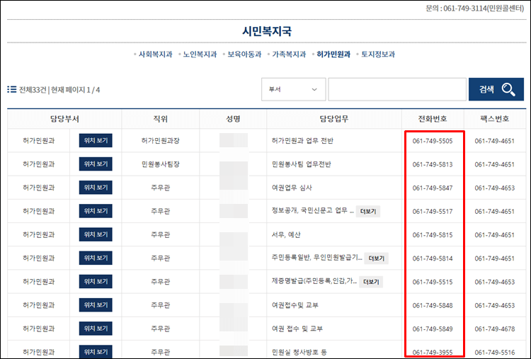 순천시청-전화번호