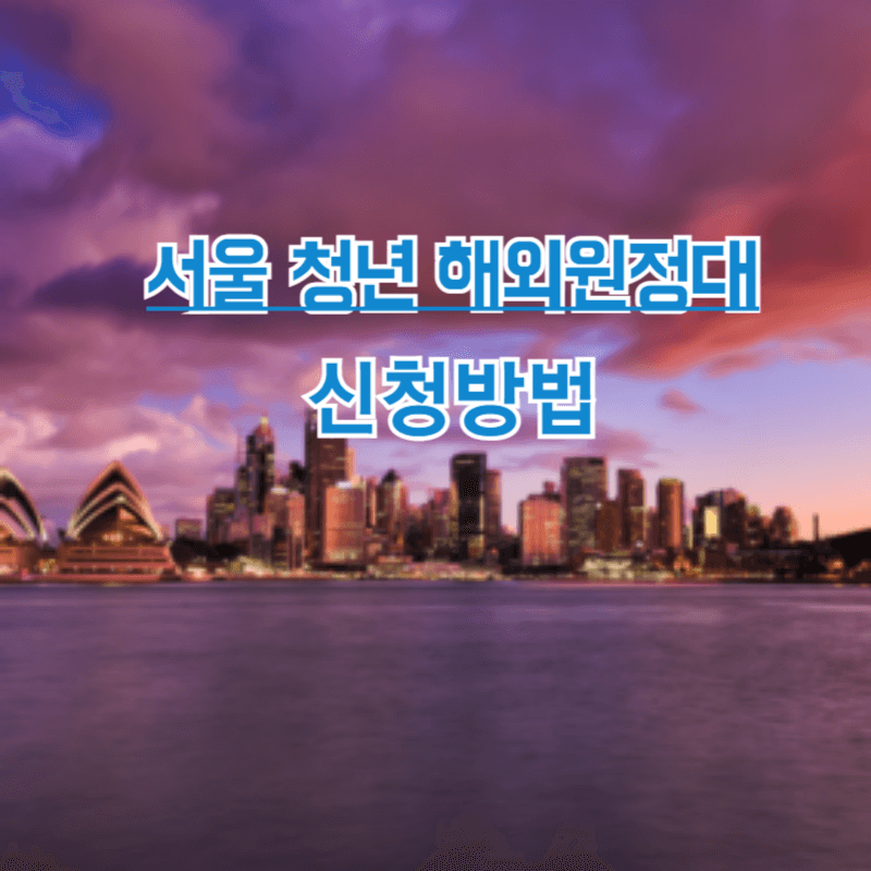 서울 청년 해외원정대 신청방법