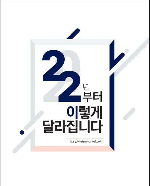 '2022년부터 이렇게 달라집니다' 책자 발간 [기획재정부