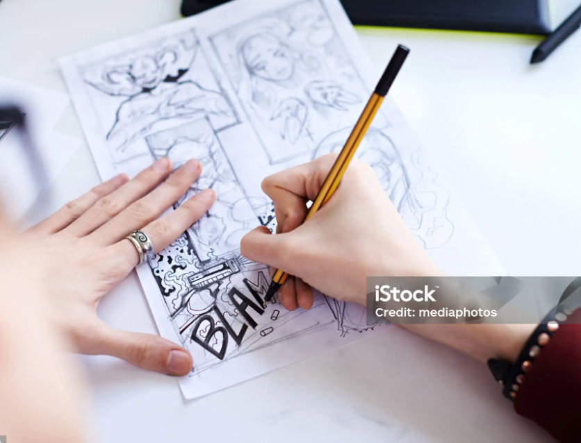 만화 그리는 이미지