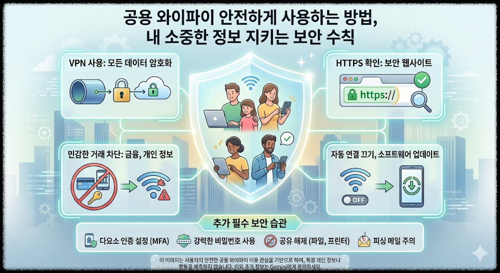 공용 와이파이 안전하게 사용하는 방법, 내 소중한 정보 지키는 보안 수칙