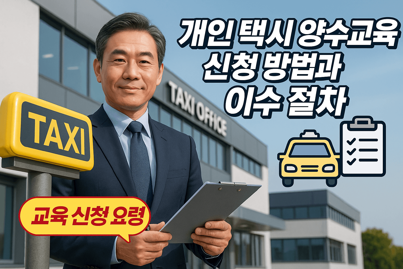 개인 택시 양수교육 신청 방법과 이수 절차