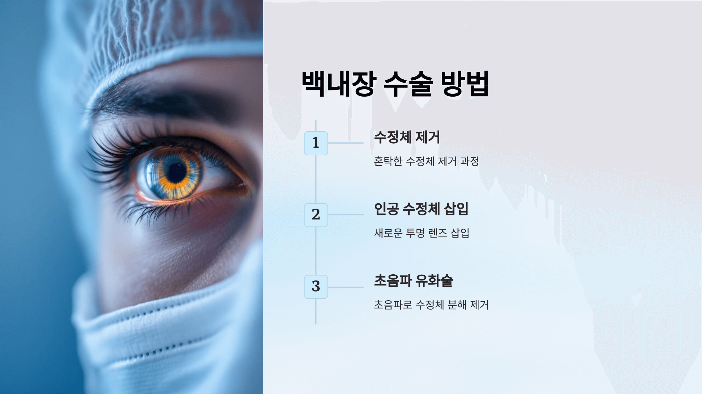 백내장과 관련된 사진입니다.