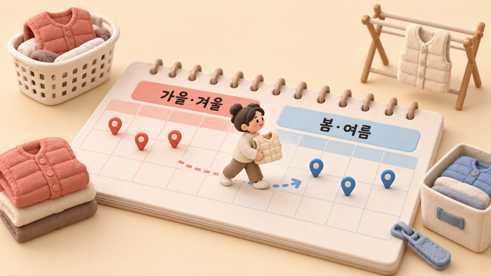 계절별 두께 달력