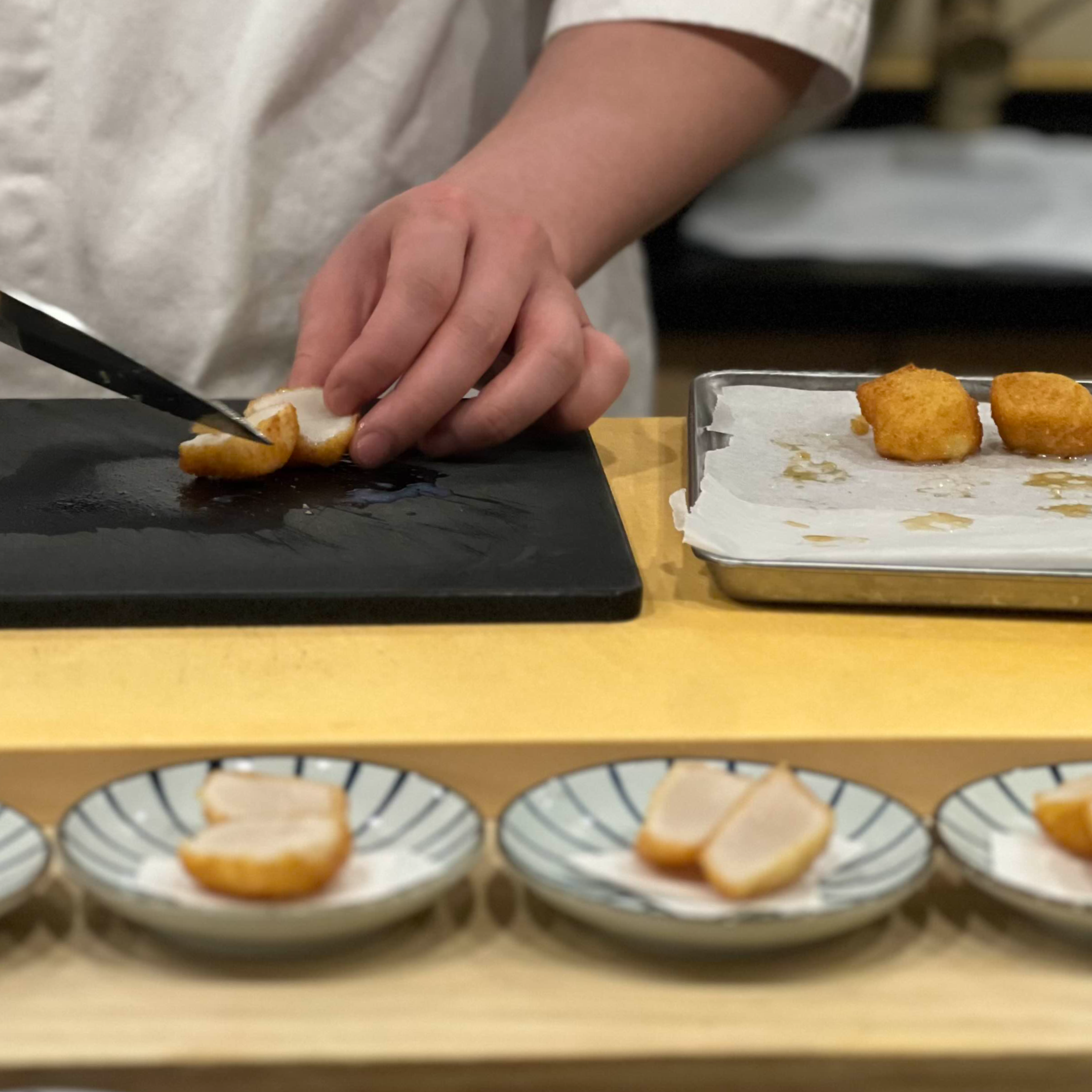 가리비 관자 쿠시아게 튀김