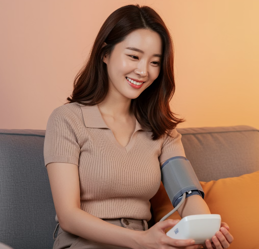 엑스트라버진 올리브오일 먹고 혈압 측정하는 모습 3