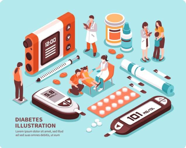 병원에 환자들의 종류를 보여주는 모습