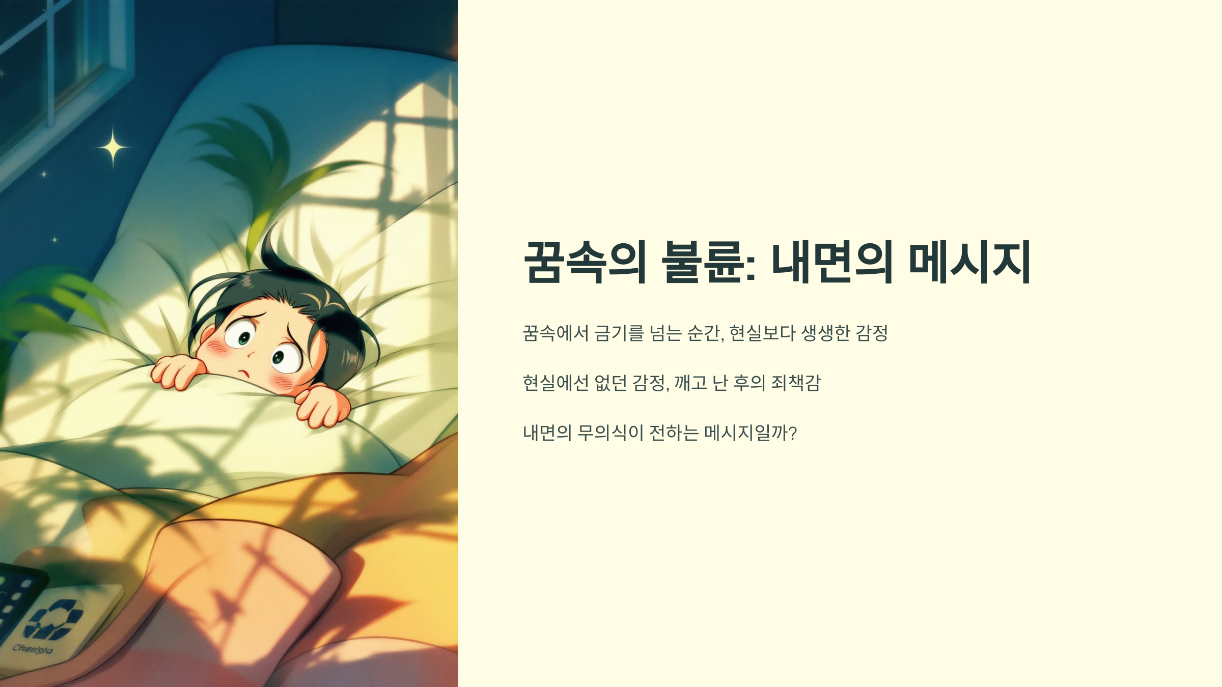 내가 불륜을 저지르는 꿈, 죄책감에 잠 못 든 그날 밤