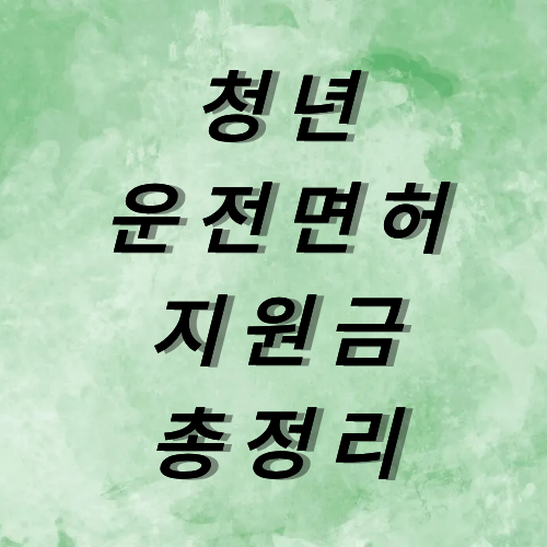 청년 운전면허 지원금