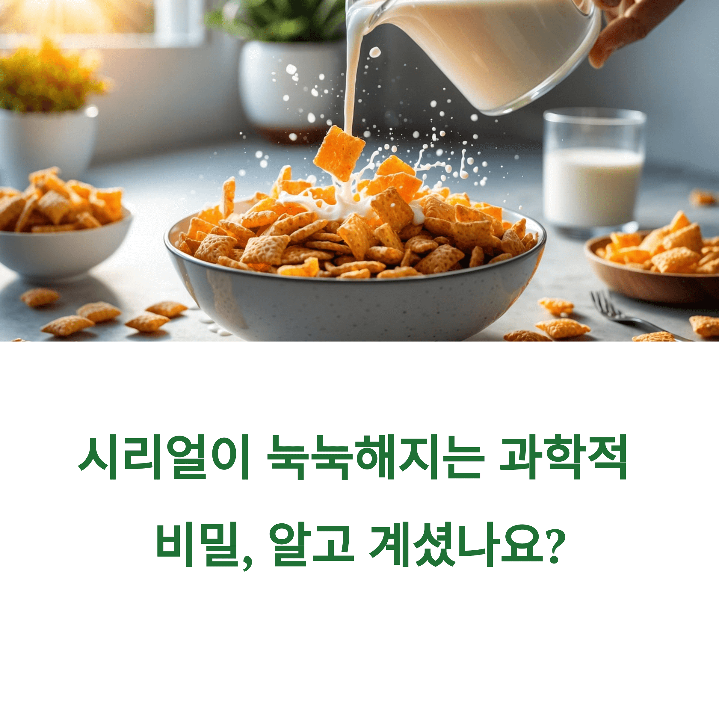 시리얼 눅눅함, 과학적 원인과 해결법