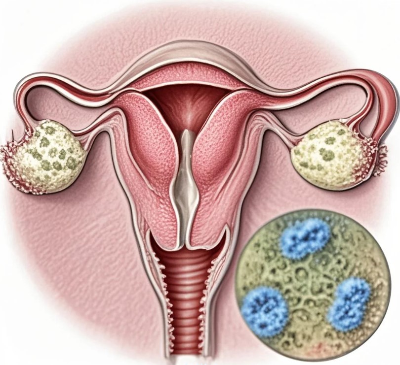 임질 감염시 세균의 모습