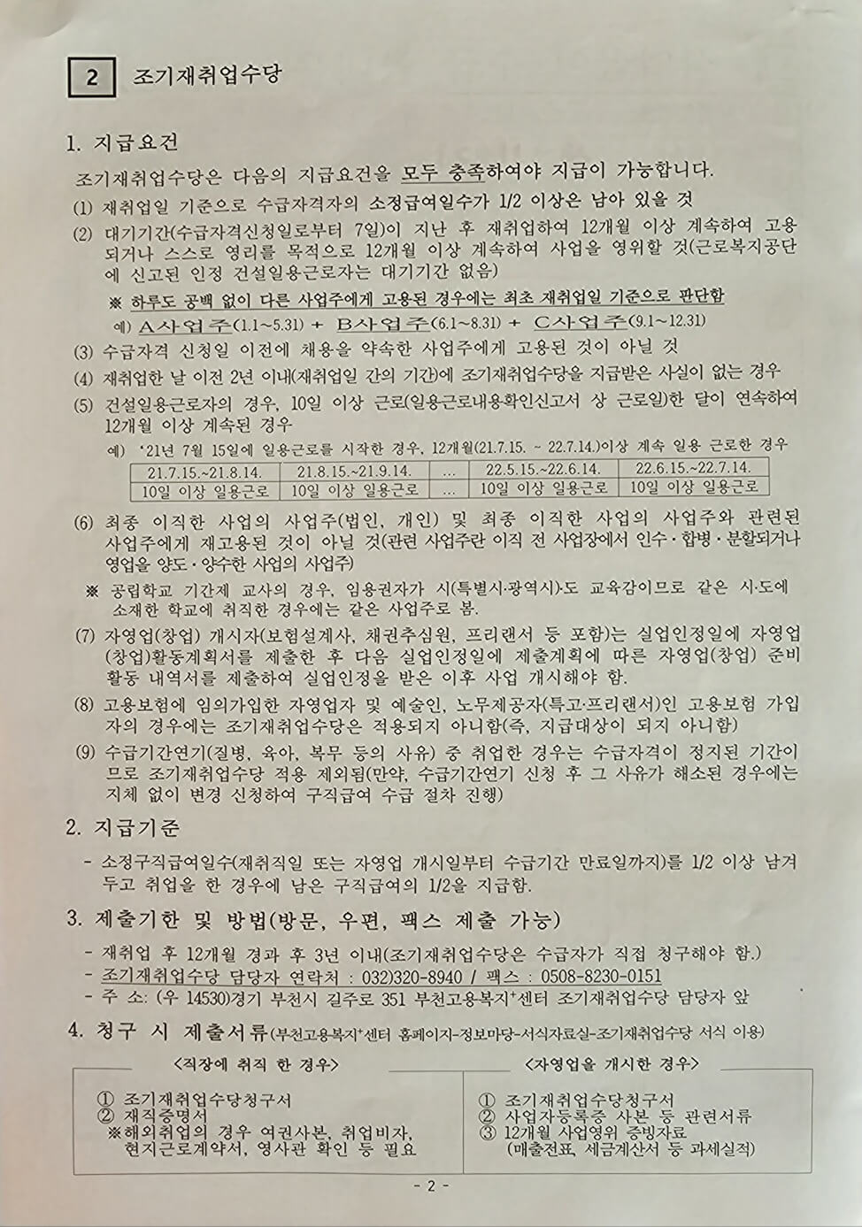 실업급여(구직급여) 신청방법