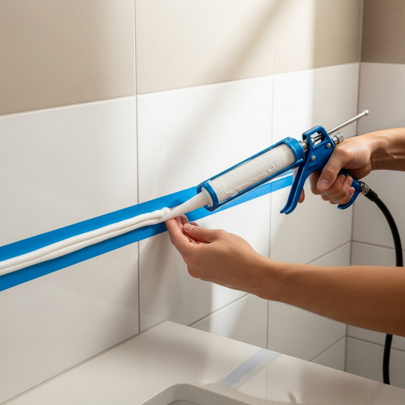 욕실 실리콘 DIY 교체 코킹건 작업