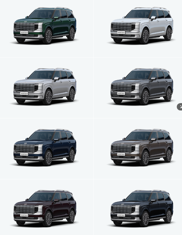 2025 팰리세이드 하이브리드 색상