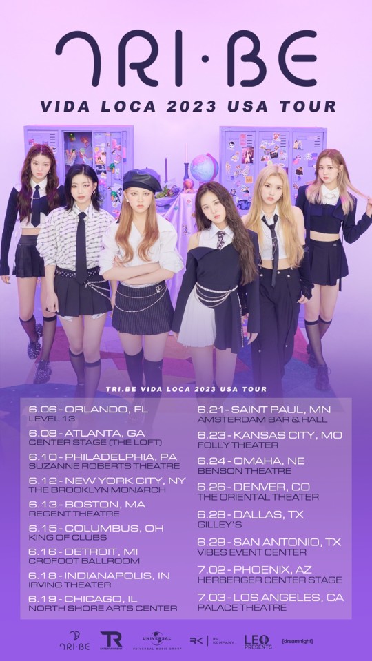 K-pop Group TRI.BE Announces First US Tour - 'TRI.BE VIDA LOCA 2023 USA TOUR
