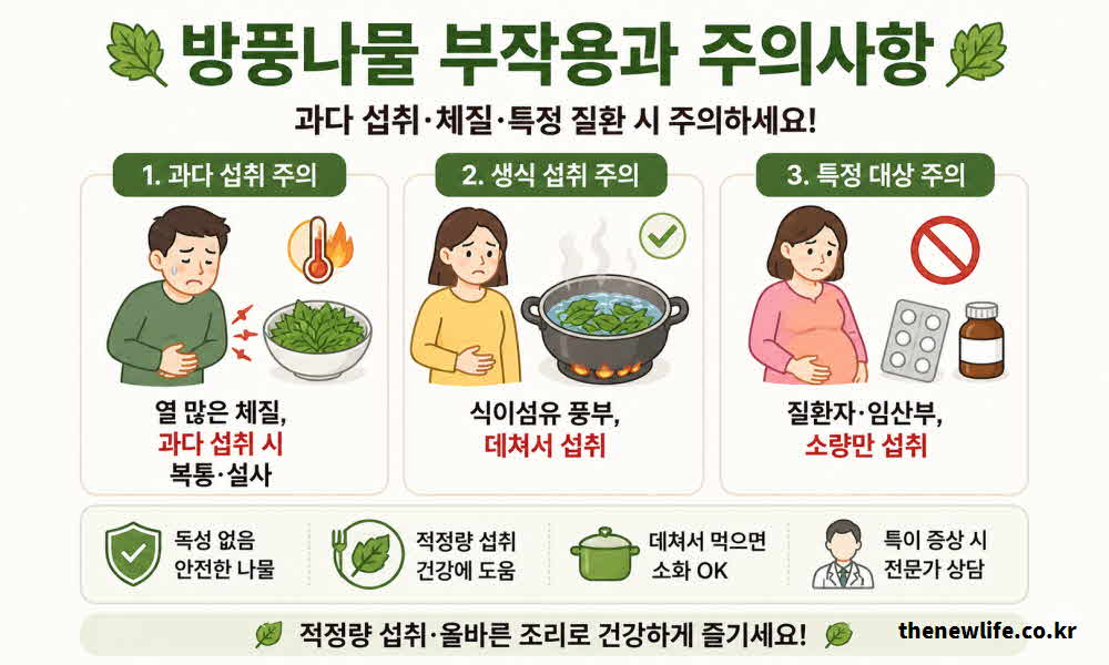 방풍나물 효능 부작용