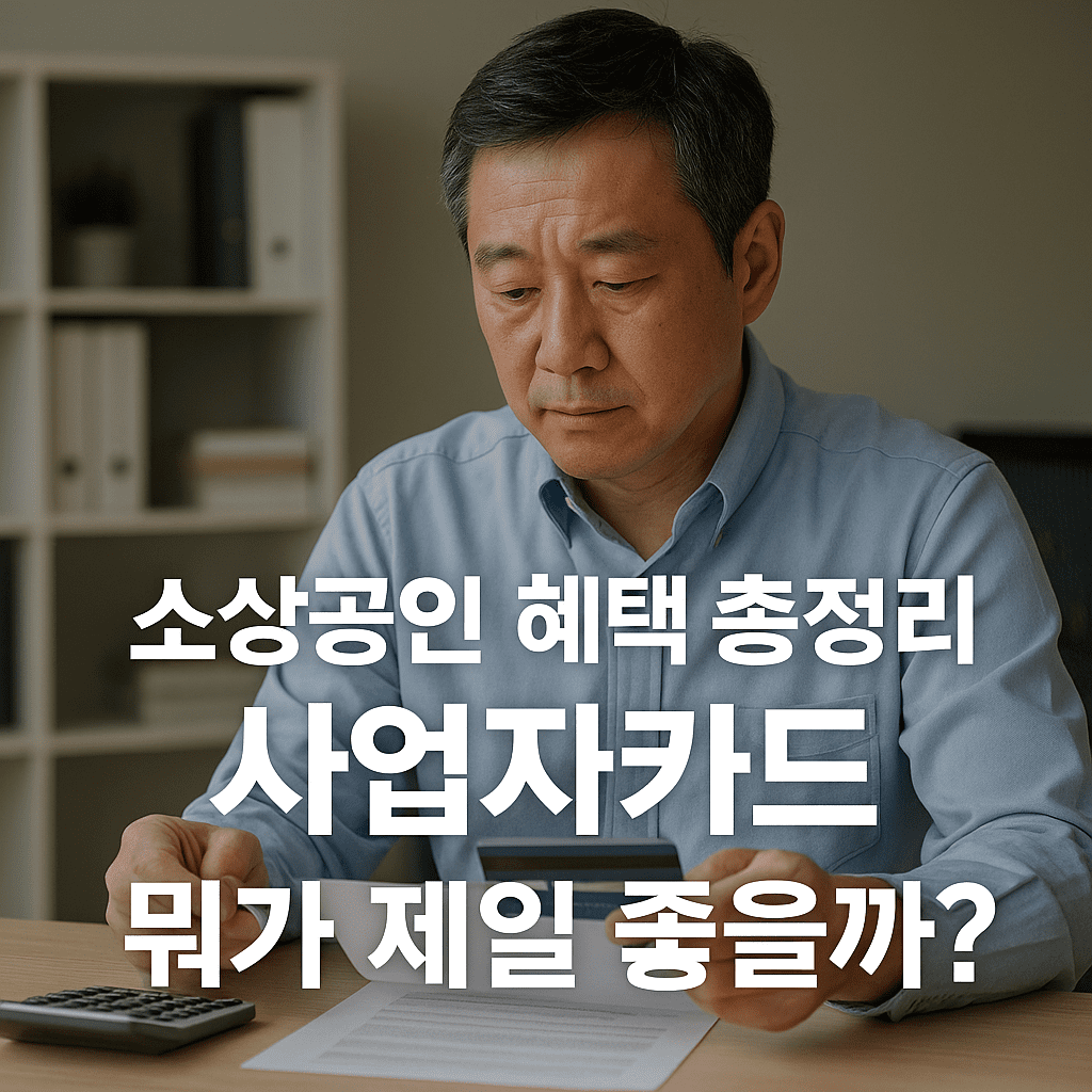 소상공인을 위한 카드 혜택 비교 – 사업자카드 어떤 게 좋을까?