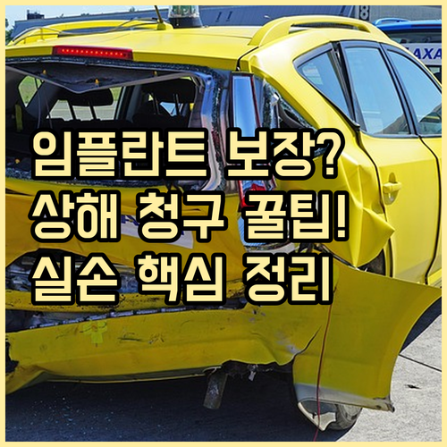 실손보험 임플란트 보장 안되는 이유와..