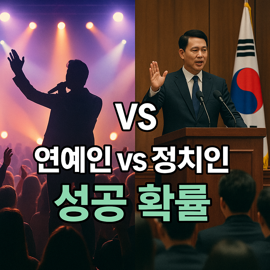 연예인과 정치인의 성공 확률 비교