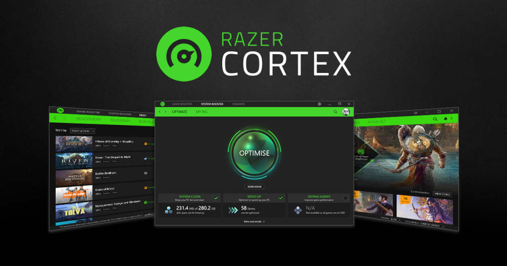 Razer Cortex: Game Booster 소프트웨어 다운로드