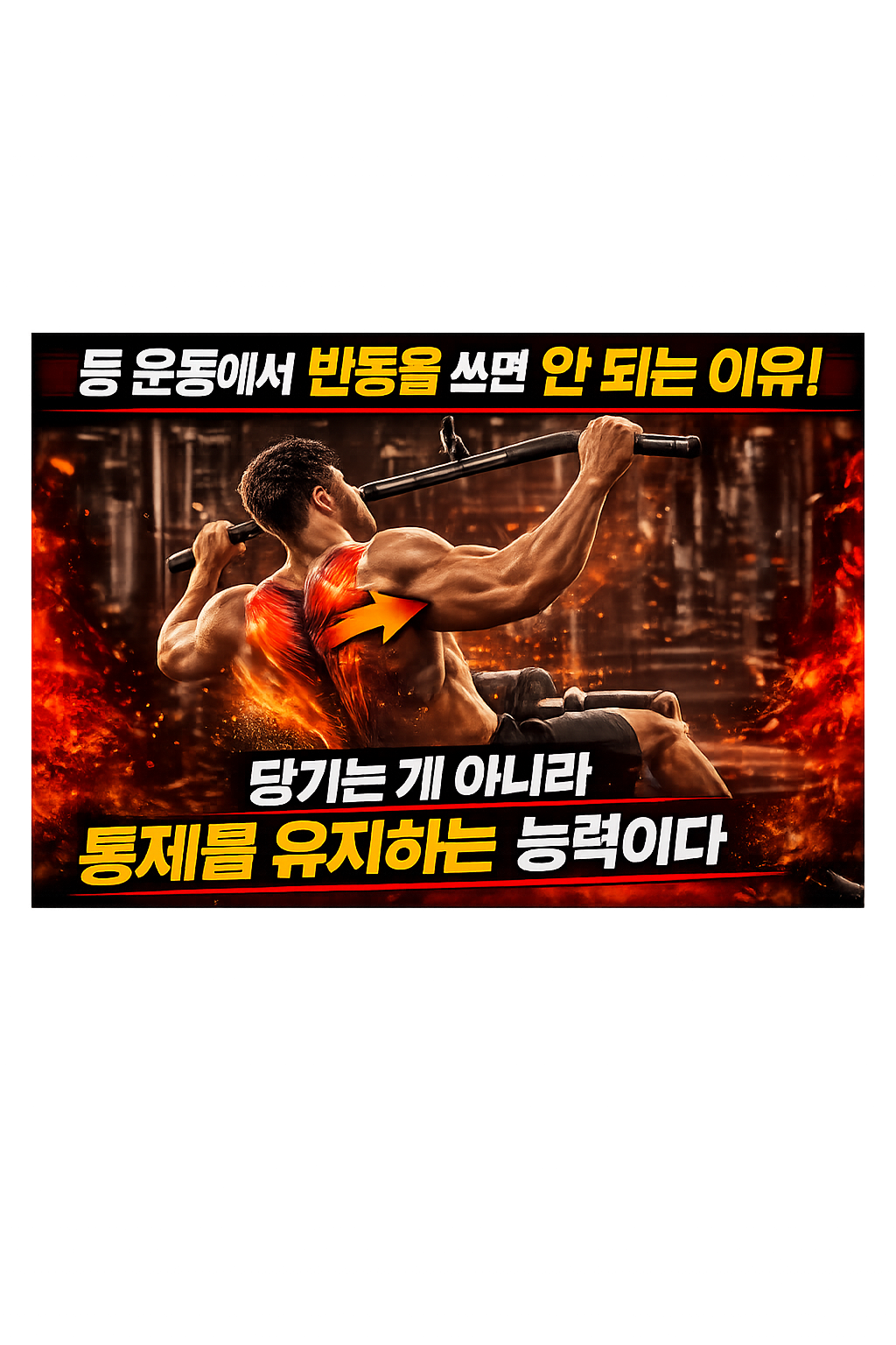 등 운동에서 반동을 쓰면 안 되는 이유