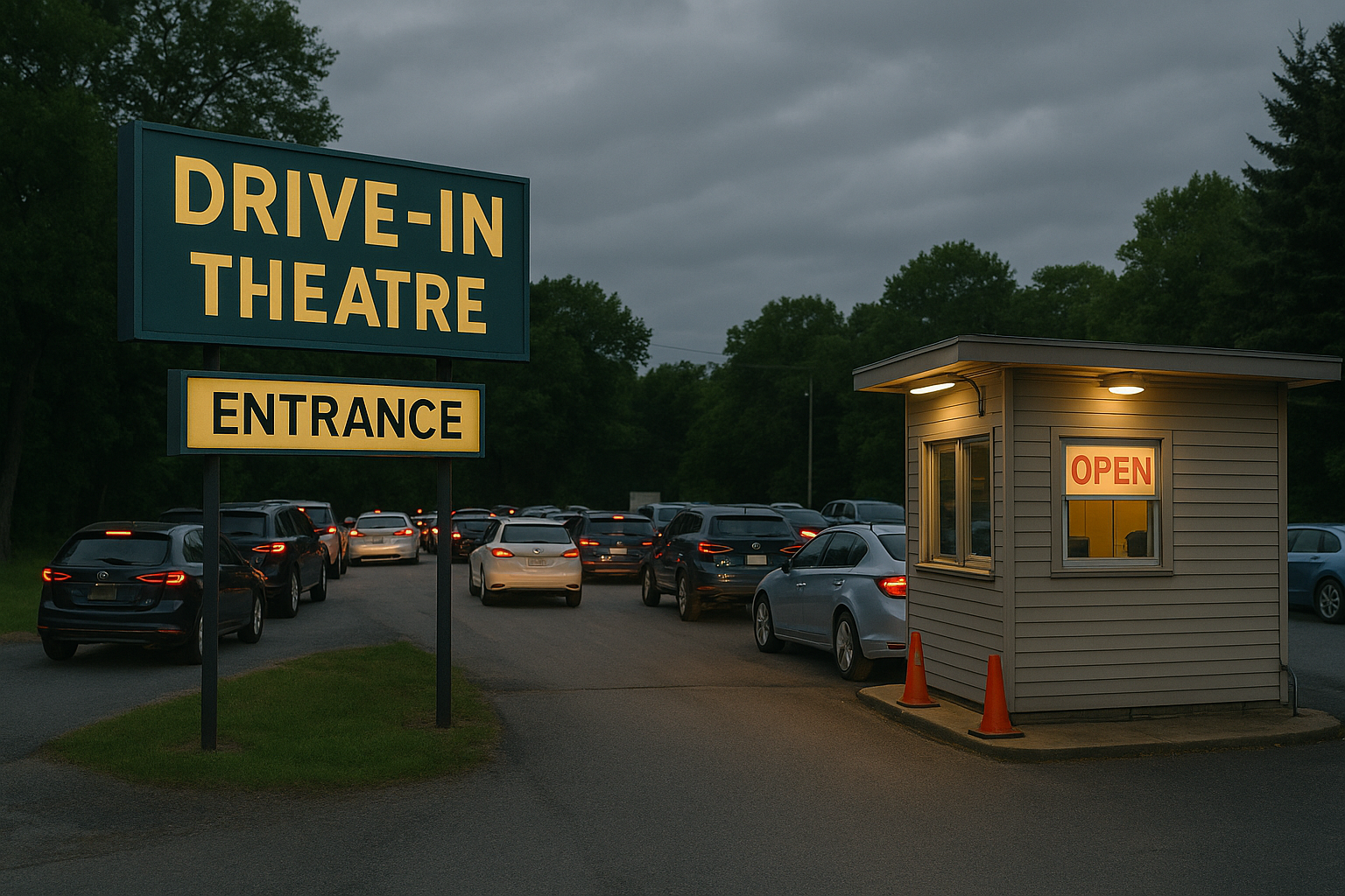 자동차 극장에 관련된 사진
