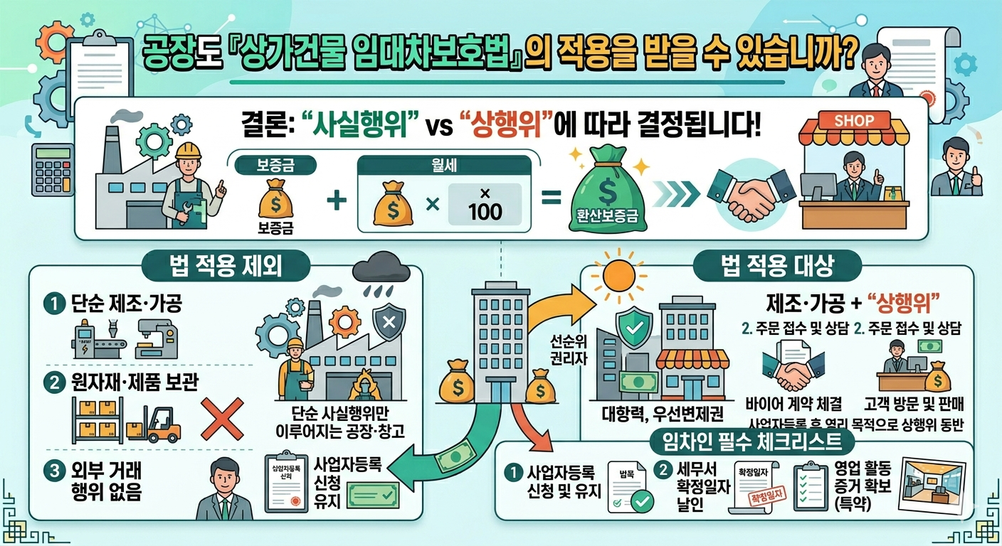 공장 상가임대차보호법 적용될까? 이 활동 없으면 경매 때 보증금 한 푼도 못 건집니다