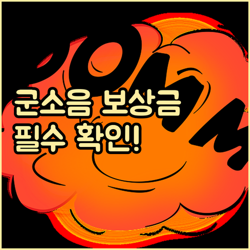 군소음 보상금 신청 기간과 등급별 지..