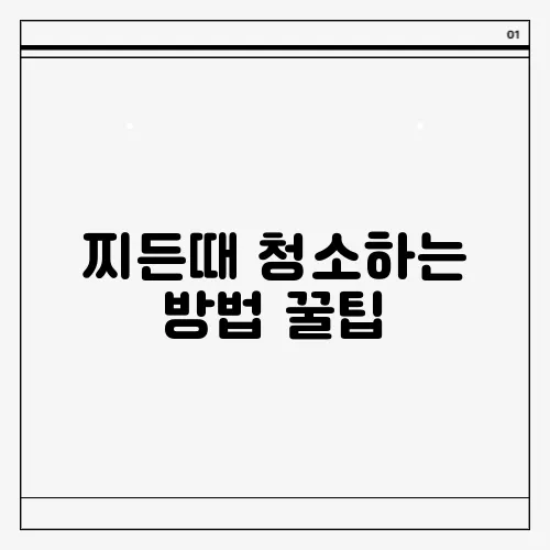 찌든때 청소하는 방법 꿀팁