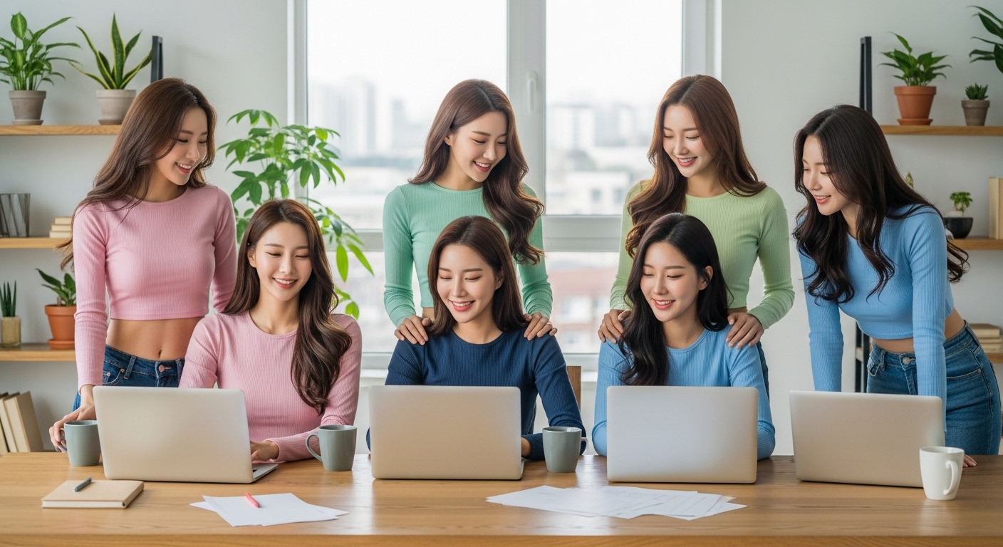 컴퓨터를 즐겁게 하는 여자들