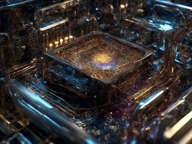 리게티컴퓨팅의 양자칩을 양자 구름 속 칩으로 상징적으로 나타낸 이미지.