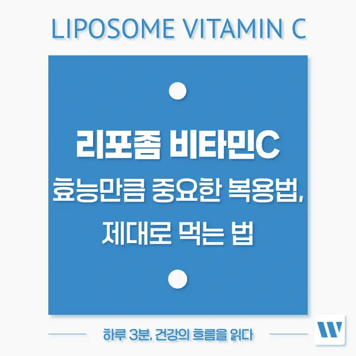 리포좀 비타민C 복용법 복용량 주의사항