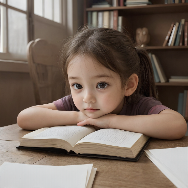 baby with book