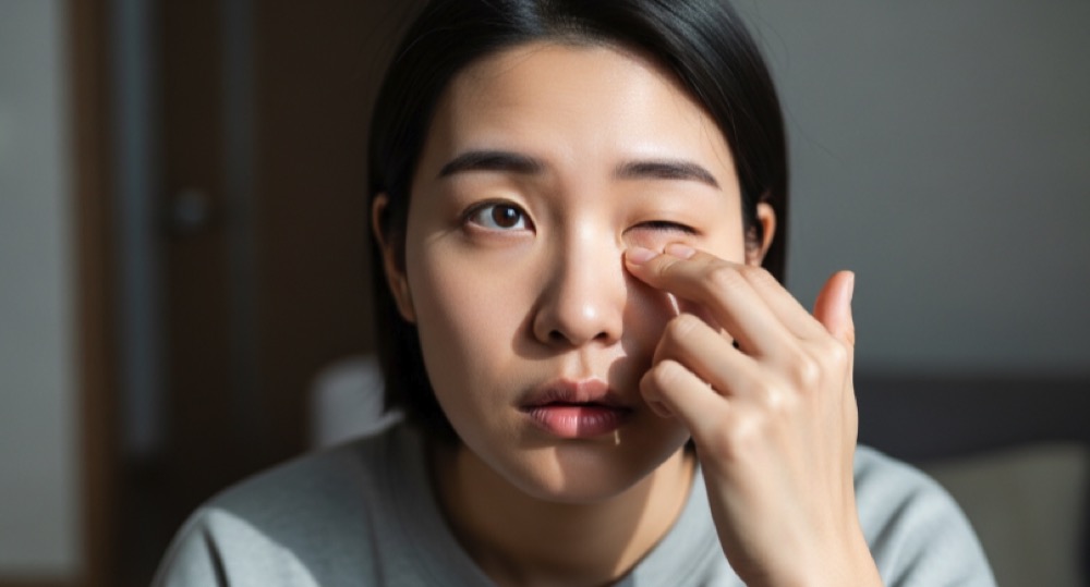 결막염 원인을 반복시키는 눈을 자주 비비는 습관 모습