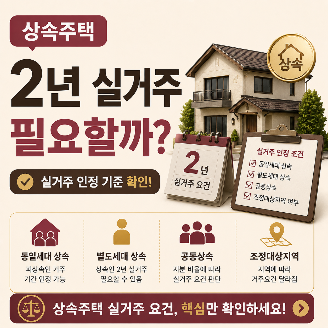 상속주택 실거주 인정 기준 안내 이미지