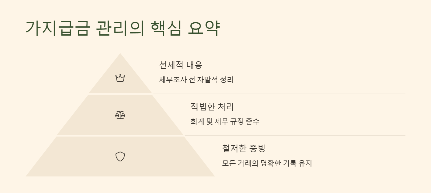 가지급금 관리의 핵심 요약