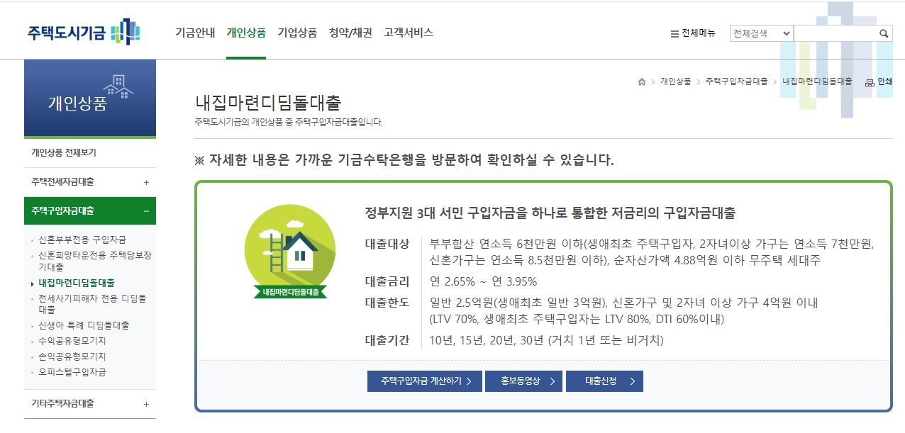 생애최초 디딤돌대출