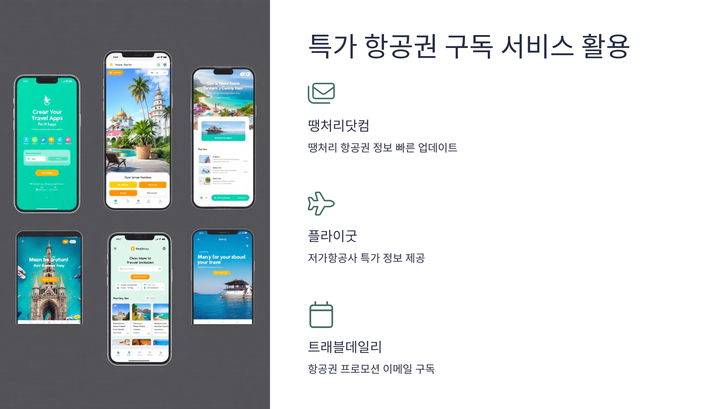 4️⃣ 특가 항공권 구독 서비스 활용하기