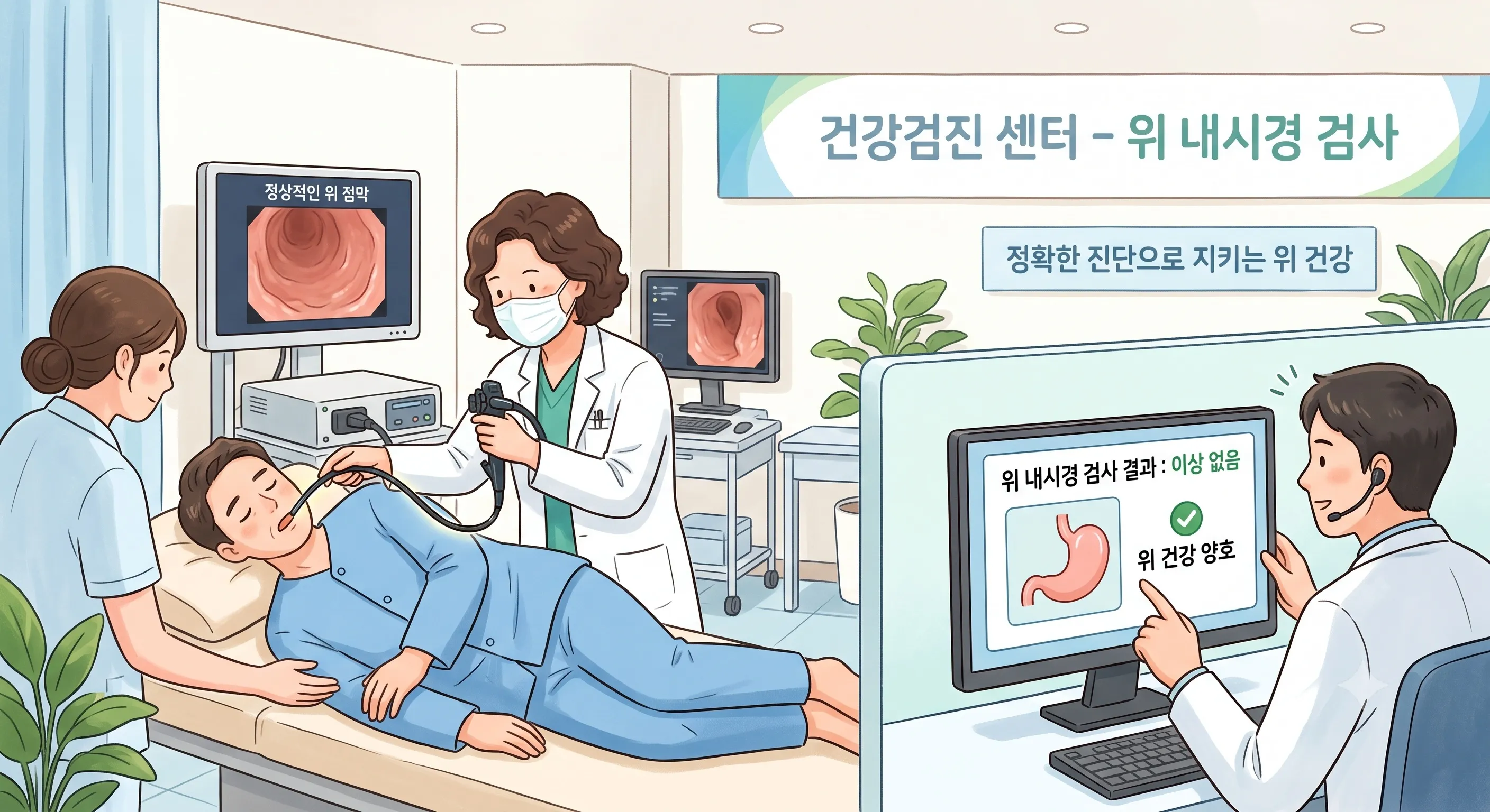 암검진 항목중 위 내시경을 진행하는 중