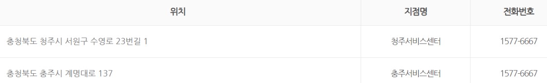 신일전자 충북 서비스센터