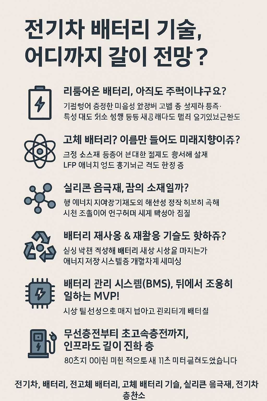 전기차 배터리 기술, 어디까지 왔고 어디로 갈까?