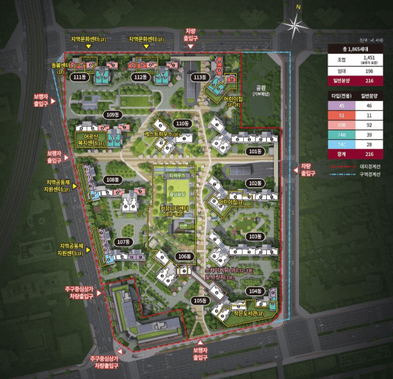 르엘 단지 커뮤니티 시설 구성 안내 이미지