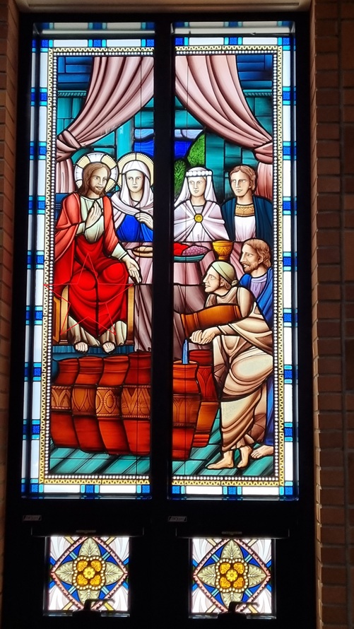 산정동성당 "카나의 혼인잔치" 유리화