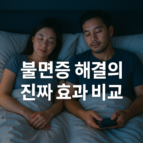 불면증 해결의 진짜 효과 비교