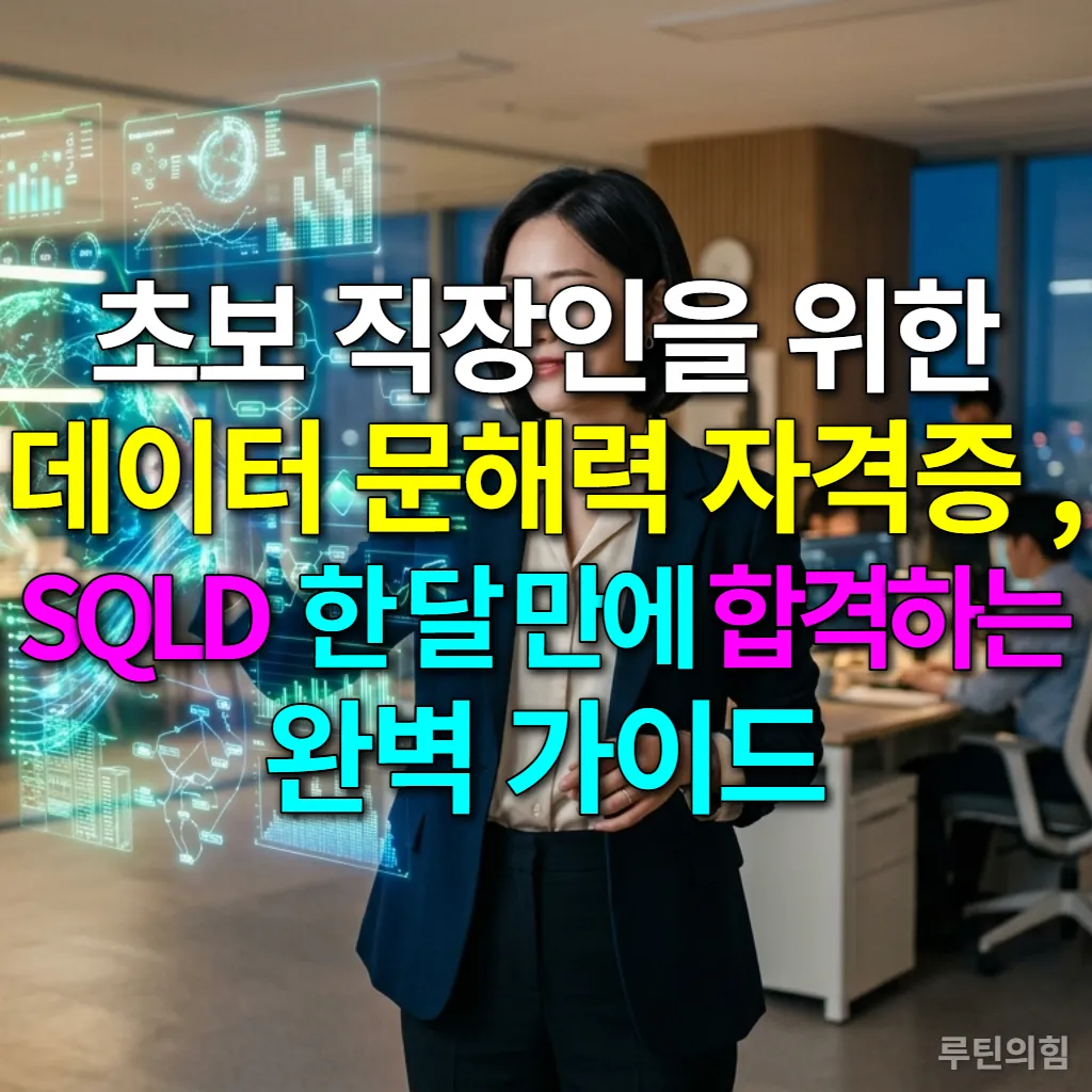 데이터 문해력과 SQLD 자격증으로 미래를 준비하는 한국인 직장 여성
